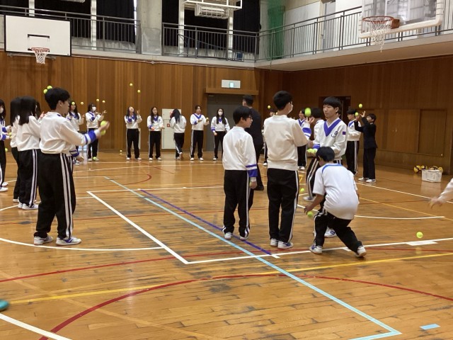伯太高校の体育の授業